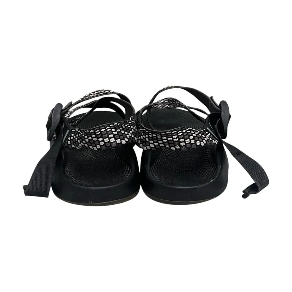Chaco ZX/1 Sandals Mens 12 Black White Strappy Hiking Water Sport Outdoor
